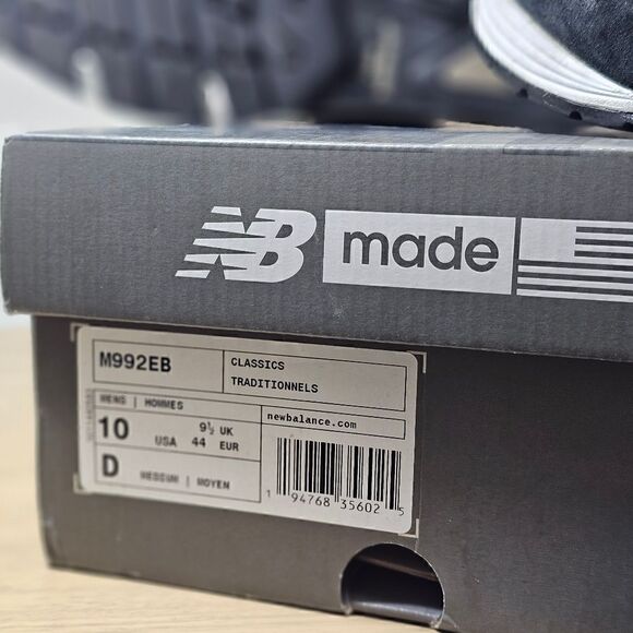 New Balance 992 Made In USA Black Grey Men\'s 10 Suede Discontinued KITH Concepts main image 16